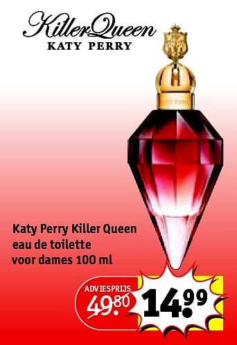 Aanbiedingen Killer queen eau de toilette voor dames - Katy Perry - Geldig van 08/12/2015 tot 20/12/2015 bij Kruidvat