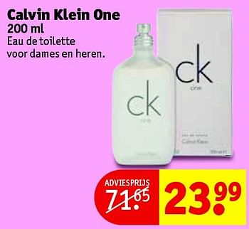 Aanbiedingen Calvin klein one - Calvin Klein - Geldig van 08/12/2015 tot 20/12/2015 bij Kruidvat