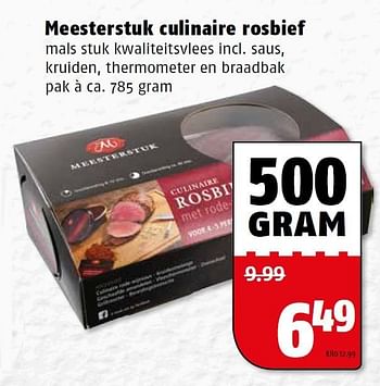 Aanbiedingen Meesterstuk culinaire rosbief - Huismerk Poiesz - Geldig van 14/12/2015 tot 20/12/2015 bij Poiesz