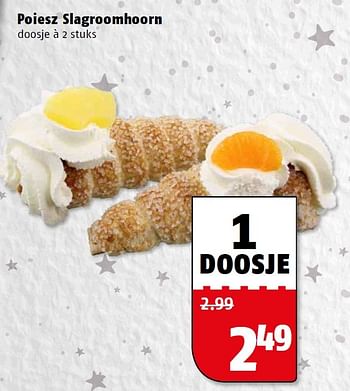 Aanbiedingen Poiesz slagroomhoorn - Huismerk Poiesz - Geldig van 14/12/2015 tot 20/12/2015 bij Poiesz
