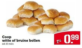 Aanbiedingen Coop witte of bruine bollen - Huismerk - Coop - Geldig van 14/12/2015 tot 20/12/2015 bij Coop