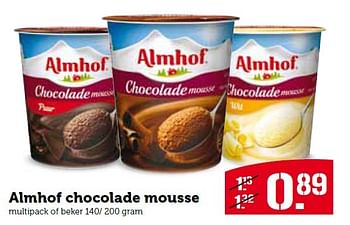 Aanbiedingen Almhof chocolade mousse - Almhof - Geldig van 14/12/2015 tot 20/12/2015 bij Coop