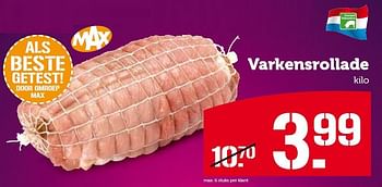Aanbiedingen Varkensrollade - Huismerk - Coop - Geldig van 14/12/2015 tot 20/12/2015 bij Coop