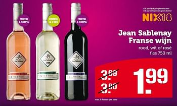 Aanbiedingen Jean sablenay franse wijn rood, wit of rosé - Rode wijnen - Geldig van 14/12/2015 tot 20/12/2015 bij Coop