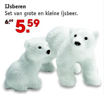 Aanbiedingen Ijsberen set van grote en kleine ijsbeer - Huismerk - Intratuin - Geldig van 14/12/2015 tot 20/12/2015 bij Intratuin