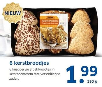 Aanbiedingen 6 kerstbroodjes - Huismerk - Lidl - Geldig van 14/12/2015 tot 20/12/2015 bij Lidl
