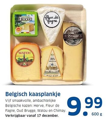 Aanbiedingen Belgisch kaasplankje - Huismerk - Lidl - Geldig van 14/12/2015 tot 20/12/2015 bij Lidl