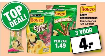Aanbiedingen Bonzo hondensnacks - Bonzo - Geldig van 14/12/2015 tot 03/01/2016 bij Big Bazar