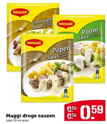 Aanbiedingen Maggi droge sauzen - MAGGI - Geldig van 21/12/2015 tot 27/12/2015 bij Coop