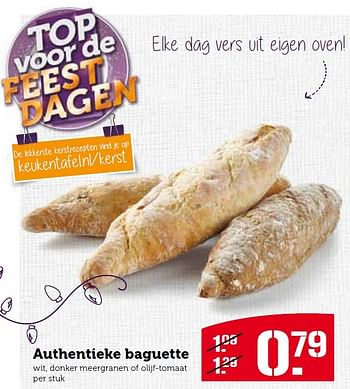 Aanbiedingen Authentieke baguette - Huismerk - Coop - Geldig van 21/12/2015 tot 27/12/2015 bij Coop