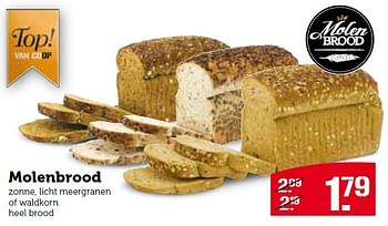 Aanbiedingen Molenbrood zonne, licht meergranen of waldkorn heel brood - Huismerk - Coop - Geldig van 21/12/2015 tot 27/12/2015 bij Coop