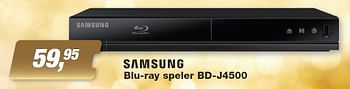 Aanbiedingen Samsung blu-ray speler bd-j4500 - Samsung - Geldig van 07/12/2015 tot 27/12/2015 bij ElectronicPartner
