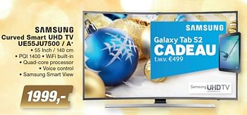 Aanbiedingen Samsung curved smart uhd tv ue55ju7500 - a+ - Samsung - Geldig van 07/12/2015 tot 27/12/2015 bij ElectronicPartner