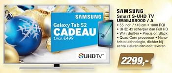 Aanbiedingen Samsung smart s-uhd tv ue55js8000 - a - Samsung - Geldig van 07/12/2015 tot 27/12/2015 bij ElectronicPartner