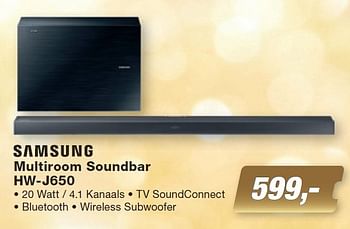 Aanbiedingen Samsung multiroom soundbar hw-j650 - Samsung - Geldig van 07/12/2015 tot 27/12/2015 bij ElectronicPartner
