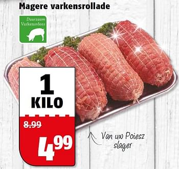 Aanbiedingen Magere varkensrollade - Huismerk Poiesz - Geldig van 21/12/2015 tot 27/12/2015 bij Poiesz