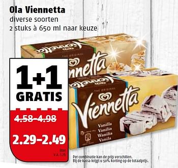 Aanbiedingen Ola viennetta - Ola - Geldig van 21/12/2015 tot 27/12/2015 bij Poiesz