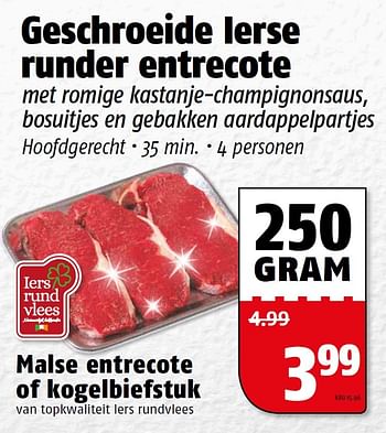 Aanbiedingen Malse entrecote of kogelbiefstuk - Huismerk Poiesz - Geldig van 21/12/2015 tot 27/12/2015 bij Poiesz