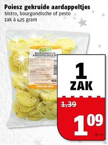 Aanbiedingen Poiesz gekruide aardappeltjes - Huismerk Poiesz - Geldig van 21/12/2015 tot 27/12/2015 bij Poiesz
