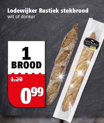 Aanbiedingen Lodewijker rustiek stokbrood - Huismerk Poiesz - Geldig van 21/12/2015 tot 27/12/2015 bij Poiesz