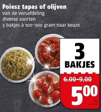 Aanbiedingen Poiesz tapas of olijven - Huismerk Poiesz - Geldig van 21/12/2015 tot 27/12/2015 bij Poiesz