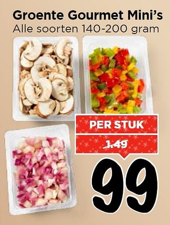 Aanbiedingen Groente gourmet mini`s - Huismerk Vomar - Geldig van 20/12/2015 tot 27/12/2015 bij Vomar