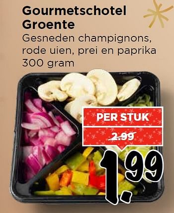 Aanbiedingen Gourmetschotel groente - Huismerk Vomar - Geldig van 20/12/2015 tot 27/12/2015 bij Vomar