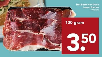 Aanbiedingen Het beste van deen jamon iberico - Huismerk deen supermarkt - Geldig van 20/12/2015 tot 26/12/2015 bij Deen Supermarkten