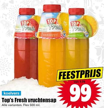 Aanbiedingen Top`s fresh vruchtensap - Top's - Geldig van 20/12/2015 tot 26/12/2015 bij Lekker Doen