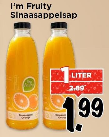 Aanbiedingen I`m fruity sinaasappelsap - I'm fruity - Geldig van 20/12/2015 tot 27/12/2015 bij Vomar