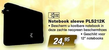 Aanbiedingen Notebook sleeve pls212k - Case Logic - Geldig van 14/12/2015 tot 27/12/2015 bij ElectronicPartner