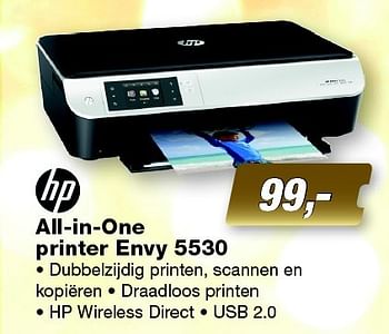 Aanbiedingen Hp all-in-one printer envy 5530 - HP - Geldig van 14/12/2015 tot 27/12/2015 bij ElectronicPartner
