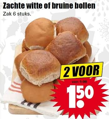 Aanbiedingen Zachte witte of bruine bollen - Huismerk - Dirk - Geldig van 20/12/2015 tot 26/12/2015 bij Lekker Doen