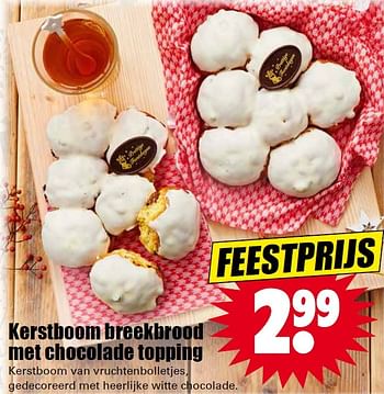 Aanbiedingen Kerstboom breekbrood met chocolade topping - Huismerk - Dirk - Geldig van 20/12/2015 tot 26/12/2015 bij Lekker Doen