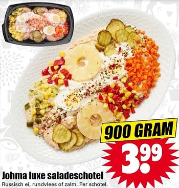 Aanbiedingen Johma luxe saladeschotel - Johma - Geldig van 20/12/2015 tot 26/12/2015 bij Lekker Doen