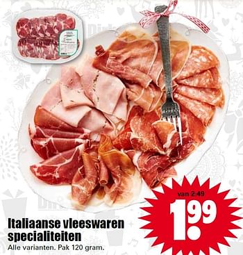 Aanbiedingen Italiaanse vleeswaren specialiteiten - Huismerk - Dirk - Geldig van 20/12/2015 tot 26/12/2015 bij Lekker Doen