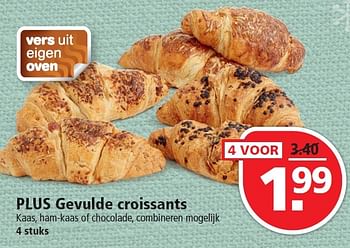 Aanbiedingen Plus gevulde croissants - Huismerk - Plus - Geldig van 20/12/2015 tot 26/12/2015 bij Plus