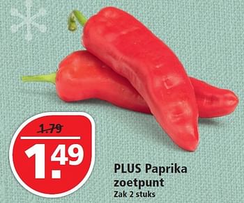 Aanbiedingen Plus paprika zoetpunt - Huismerk - Plus - Geldig van 20/12/2015 tot 26/12/2015 bij Plus