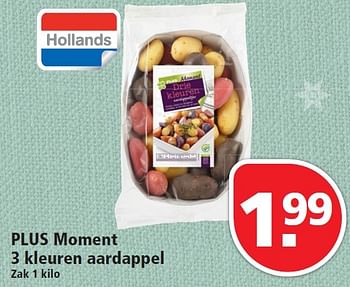 Aanbiedingen Plus moment 3 kleuren aardappel - Huismerk - Plus - Geldig van 20/12/2015 tot 26/12/2015 bij Plus