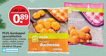 Aanbiedingen Plus aardappelspecialiteiten - Huismerk - Plus - Geldig van 20/12/2015 tot 26/12/2015 bij Plus