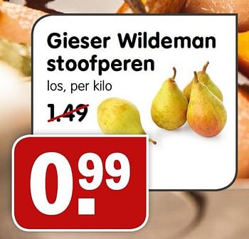 Aanbiedingen Gieser wildeman stoofperen - Huismerk - Em-té - Geldig van 20/12/2015 tot 26/12/2015 bij Em-té