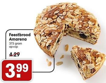 Aanbiedingen Feestbrood amarena - Huismerk - Em-té - Geldig van 20/12/2015 tot 26/12/2015 bij Em-té