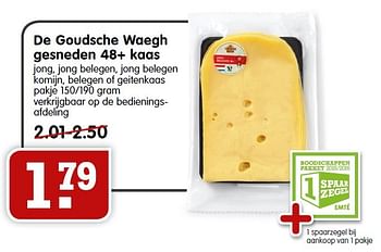 Aanbiedingen De goudsche waegh gesneden 48+ kaas - De Goudsche Waegh - Geldig van 20/12/2015 tot 26/12/2015 bij Em-té