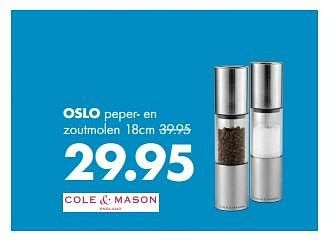 Aanbiedingen Oslo peper- en zoutmolen - Cole &amp; Mason - Geldig van 28/12/2015 tot 17/01/2016 bij Multi Bazar