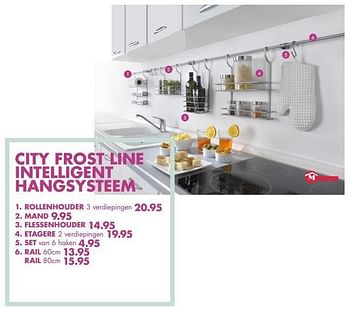 Aanbiedingen City frost line intelligent hangsysteem mand - Metaltex - Geldig van 28/12/2015 tot 17/01/2016 bij Multi Bazar