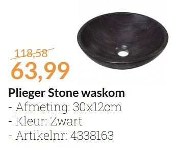 Aanbiedingen Plieger stone waskom - Plieger - Geldig van 01/01/2016 tot 31/01/2016 bij Sanitairwinkel