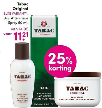 Aanbiedingen Tabac original aftershave spray - tabac - Geldig van 14/12/2015 tot 27/12/2015 bij da