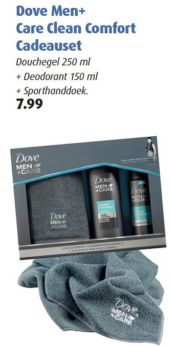 Aanbiedingen Dove men+ care clean comfort cadeauset - Dove - Geldig van 14/12/2015 tot 27/12/2015 bij Uw eigen drogist