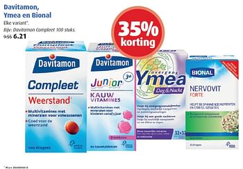 Aanbiedingen Davitamon, ymea en bional - Davitamon - Geldig van 14/12/2015 tot 27/12/2015 bij Uw eigen drogist
