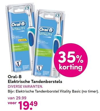 Aanbiedingen Oral-b elektrische tandenborstels - Oral-B - Geldig van 14/12/2015 tot 27/12/2015 bij da